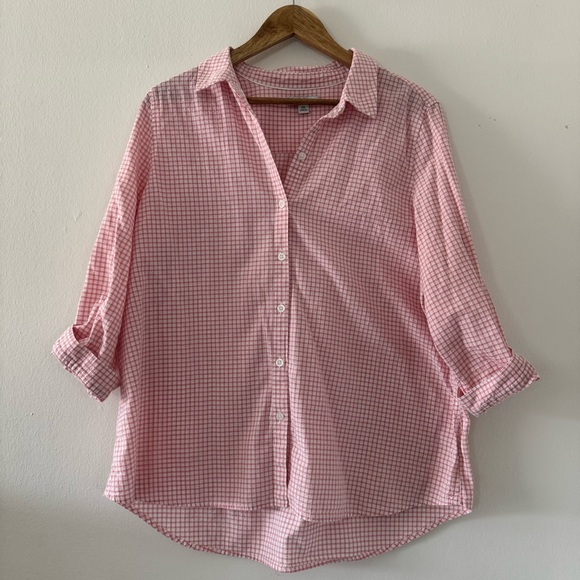 croft & barrow Tops - Croft & Barrow Cotton Pink Gingham Button-Up Shirt XXL